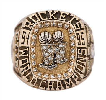 1994-1995 Houston Rockets NBA Championship Players Ring Presented To Mario Elie (Elie LOA)